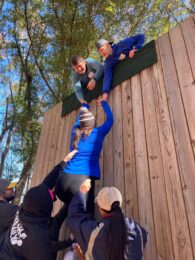 Mercer BSEd health and phys ed students outdoor ed class