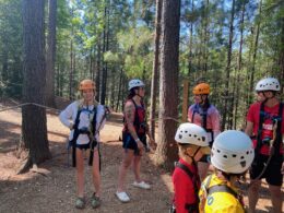 mercer bsed students outdoor ed ropes course education